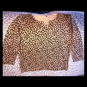Nicole Simone Leopard Print Sweater XL